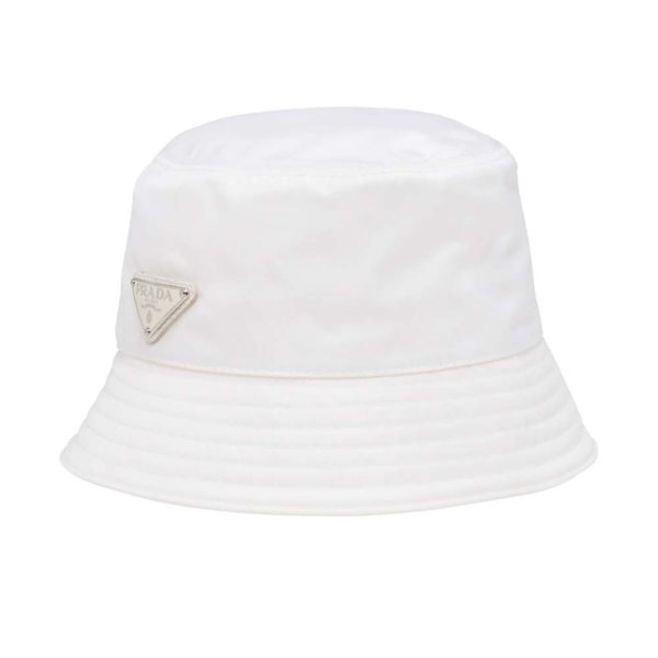 Prada Unisex Nylon Bucket Hat-white (4)
