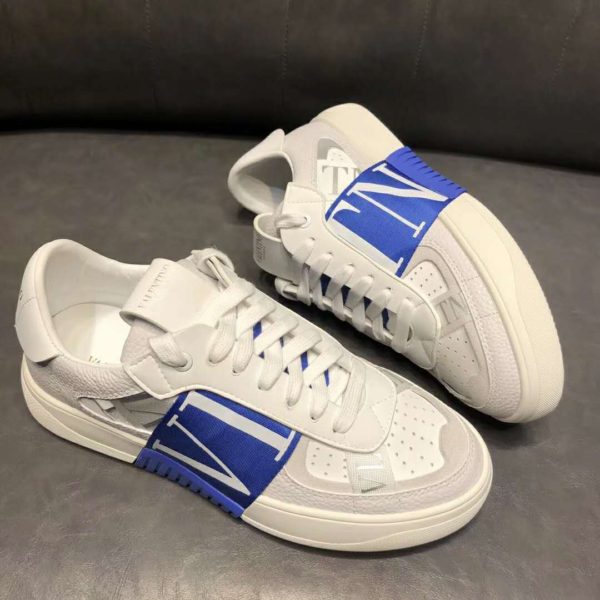Valentino Unisex Calfskin VL7N Sneaker Bands Rubber-Effect VLTN Logo-Blue -  LULUX