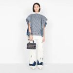 Dior Women Mini Dior Book Tote Blue Dior Oblique Embroidery - Image 12
