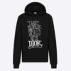 Dior Men Dior And Shawn Oversized Hooded Sweatshirt Black Cotton Fleece