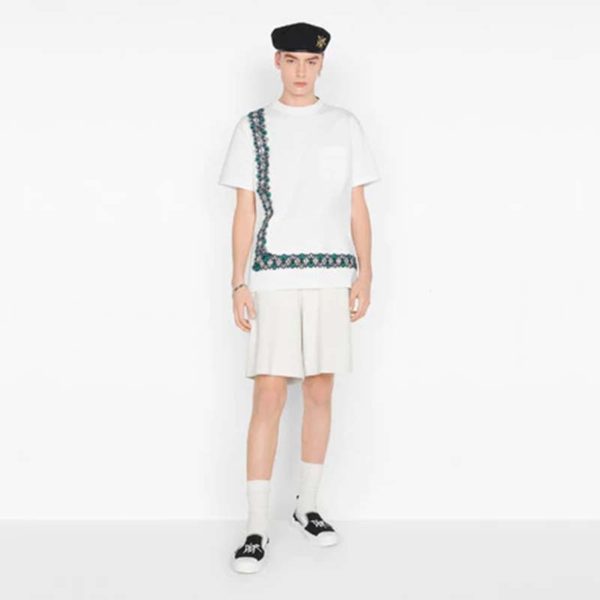 Dior Men Dior And Shawn Oversized T-Shirt White Cotton Jersey (4)