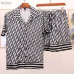 Dior Men Oblique Bermuda Shorts Multicolor Silk Twill Mid-Rise Fit - Imagen 2