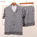 Dior Men Oblique Bermuda Shorts Multicolor Silk Twill Mid-Rise Fit - Imagen 4