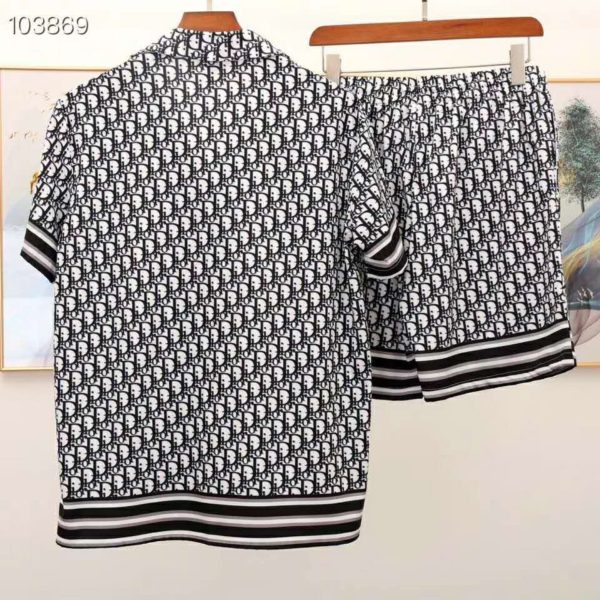 Dior Men Oblique Hawaiian Short Sleeve Shirt Multicolor Silk Twill (10)