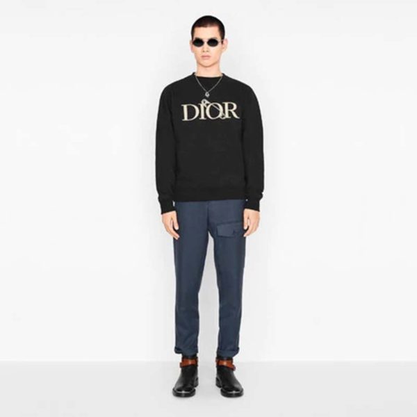 Dior Men Oversized Dior And Judy Blame Sweatshirt Cotton-Black (5)