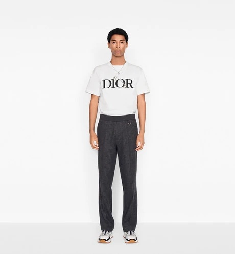 Dior Men Oversized Dior And Judy Blame T-Shirt Cotton-White (4)