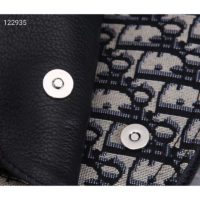 Dior Men Saddle Pouch Beige and Black Dior Oblique Jacquard