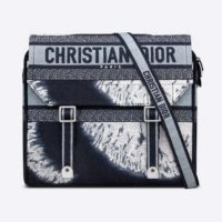 Dior Unisex Diorcamp Bag Blue Multicolor Tie & Dior Embroidery ‘Christian Dior’