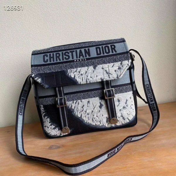 Dior Unisex Diorcamp Bag Blue Multicolor Tie & Dior Embroidery ‘Christian Dior’ (5)