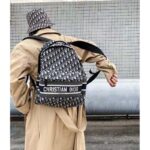 Dior Unisex Rider Backpack Beige and Black Dior Oblique Jacquard - Bild 12