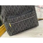 Dior Unisex Rider Backpack Gray Dior Oblique Jacquard - Image 6