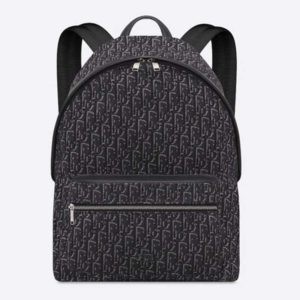 Dior Unisex Rider Backpack Gray Dior Oblique Jacquard