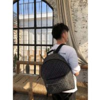 Dior Unisex Rider Backpack Gray Dior Oblique Jacquard