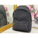 Dior Unisex Rider Backpack Gray Dior Oblique Jacquard - Image 2