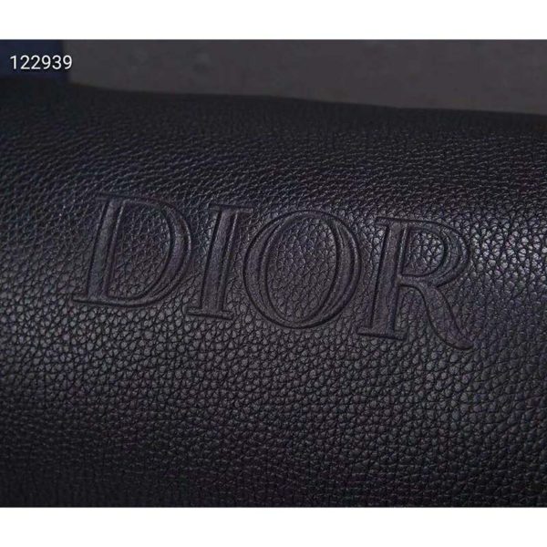 Dior Unisex Roller Messenger Bag Black Grained Calfskin Dior Signature (3)