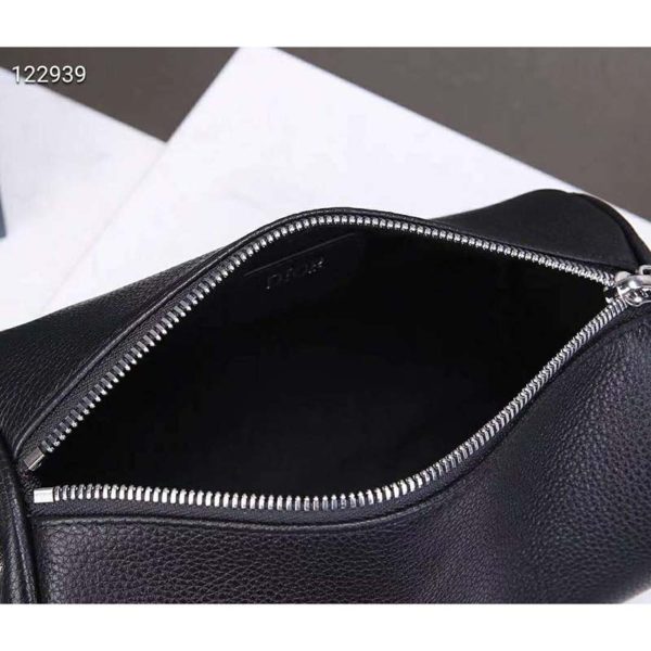 Dior Unisex Roller Messenger Bag Black Grained Calfskin Dior Signature (4)