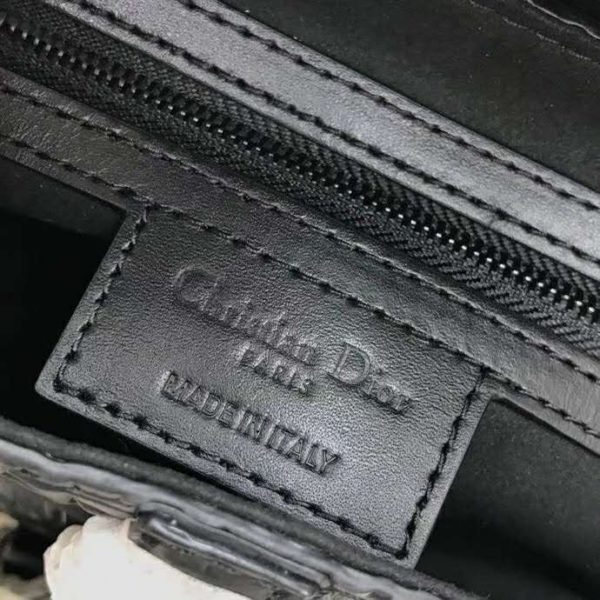 Dior Unisex Saddle Bag Black Dior Oblique Embossed Calfskin ‘CD’ (12)