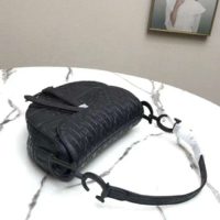 Dior Unisex Saddle Bag Black Dior Oblique Embossed Calfskin ‘CD’