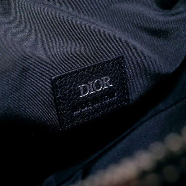 Dior Unisex Saddle Bag Black Dior Oblique Jacquard Grained Calfskin (1)