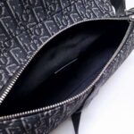 Dior Unisex Saddle Bag Gray Dior Oblique Jacquard Grained Calfskin - Image 6