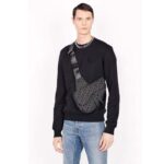 Dior Unisex Saddle Bag Gray Dior Oblique Jacquard Grained Calfskin - Image 11