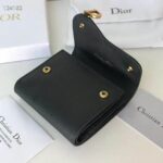 Dior Unisex Saddle Flap Card Holder Black Goatskin 'D' Accent – Bild 6