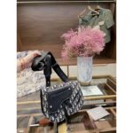 Dior Unisex Saddle Pouch Beige and Black Dior Oblique Jacquard - immagine 2