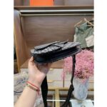 Dior Unisex Saddle Pouch Beige and Black Dior Oblique Jacquard - immagine 5