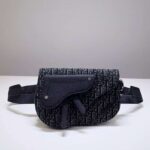 Dior Unisex Saddle Pouch Gray Dior Oblique Jacquard 'Christian Dior' - Image 2