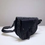 Dior Unisex Saddle Pouch Gray Dior Oblique Jacquard 'Christian Dior' - Image 3