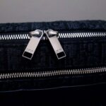 Dior Unisex Safari Messenger Bag Black Dior Oblique Jacquard Grained Calfskin - Image 7