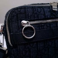 Dior Unisex Safari Messenger Bag Black Dior Oblique Jacquard Grained Calfskin
