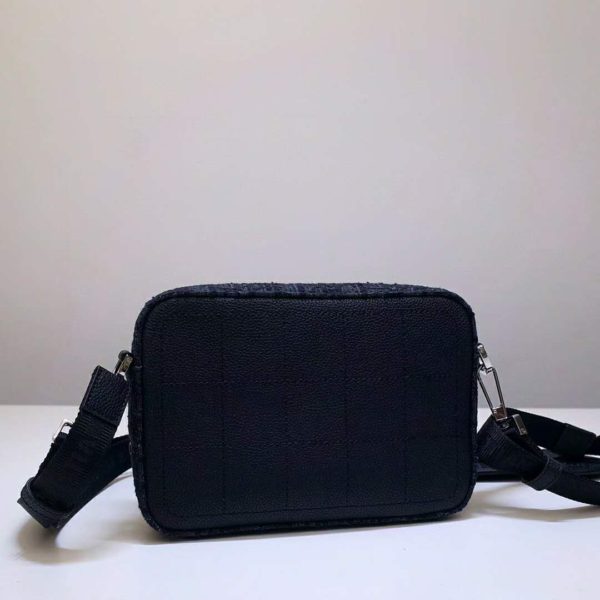 Dior Unisex Safari Messenger Bag Black Dior Oblique Jacquard Grained Calfskin (15)