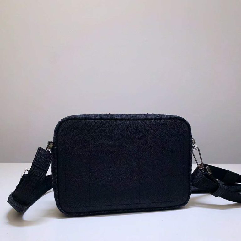 Dior Unisex Safari Messenger Bag Black Dior Oblique Jacquard Grained ...
