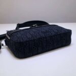 Dior Unisex Safari Messenger Bag Black Dior Oblique Jacquard Grained Calfskin - Image 4