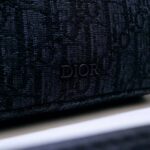 Dior Unisex Safari Messenger Bag Black Dior Oblique Jacquard Grained Calfskin - Image 6