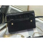 Dior Women 30 Montaigne 2-in-1 Pouch Metallic Black Microcannage Calfskin - Image 4