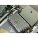 Dior Women 30 Montaigne 2-in-1 Pouch Metallic Stardust Gray Microcannage Calfskin - Image 9