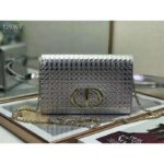 Dior Women 30 Montaigne 2-in-1 Pouch Metallic Stardust Gray Microcannage Calfskin - Image 5