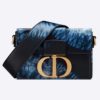 Dior Women 30 Montaigne Box Bag Blue Multicolor Tie & Dior Smooth Calfskin