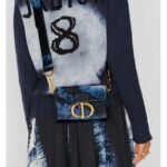 Dior Women 30 Montaigne Box Bag Blue Multicolor Tie & Dior Smooth Calfskin - Imagen 10