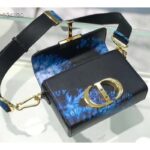 Dior Women 30 Montaigne Box Bag Blue Multicolor Tie & Dior Smooth Calfskin - Imagen 8