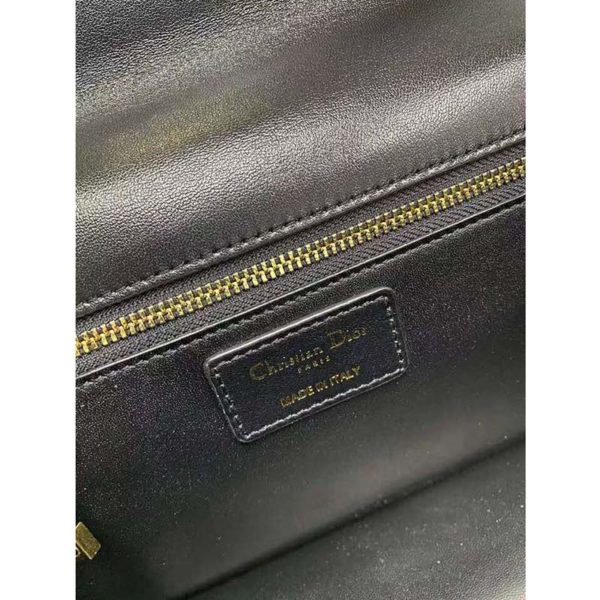 Dior Women 30 Montaigne Chain Bag ‘CD’ Black Grained Calfskin (1)