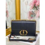 Dior Women 30 Montaigne Chain Bag 'CD' Black Grained Calfskin - immagine 2