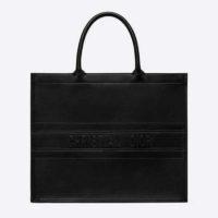 Dior Women Dior Book Tote ‘Christian Dior’ Signature Black Calfskin