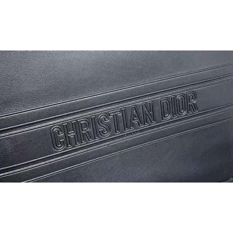 Dior Women Dior Book Tote ‘Christian Dior’ Signature Black Calfskin