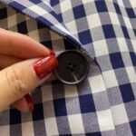 Dior Women Double-Breasted Button Jacket Blue White Check Wool Twill – Image 13