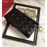 Dior Women Lady Dior Pouch Black Patent Cannage Calfskin 'D.I.O.R.' - Image 6