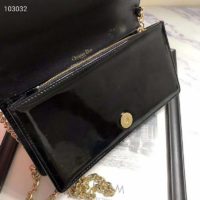 Dior Women Lady Dior Pouch Black Patent Cannage Calfskin ‘D.I.O.R