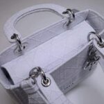 Dior Women Medium Lady D-Lite Bag White Cannage Embroidery - immagine 6